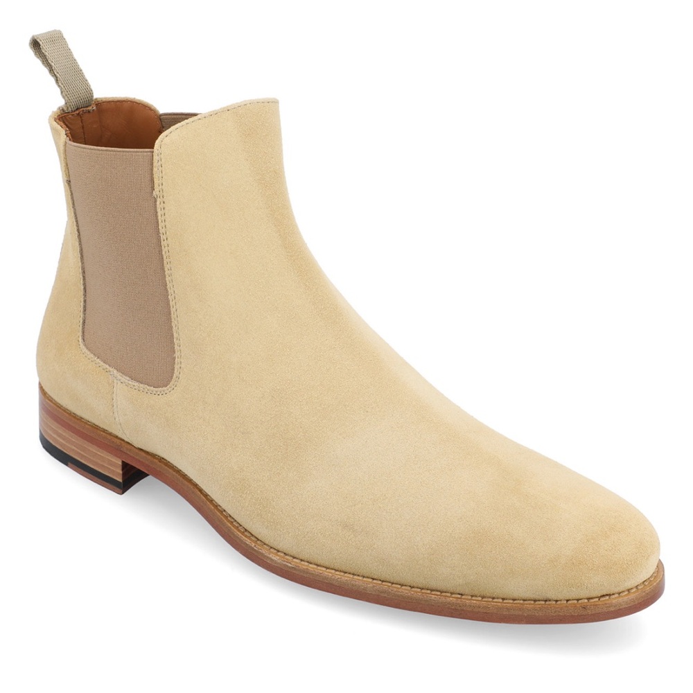 Taft Men's Jude Handcrafted Suede Chelsea Slip-on Boots- Tonal- Size 8.5